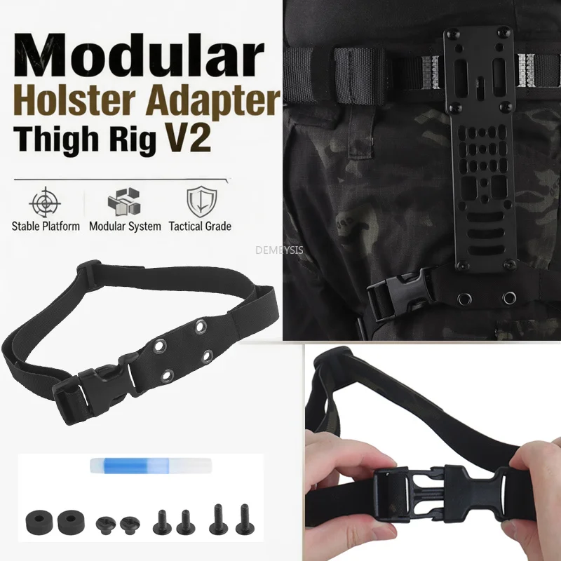Accesorio táctico para funda de pistola con correa de muslo MOLLE - imagen 5