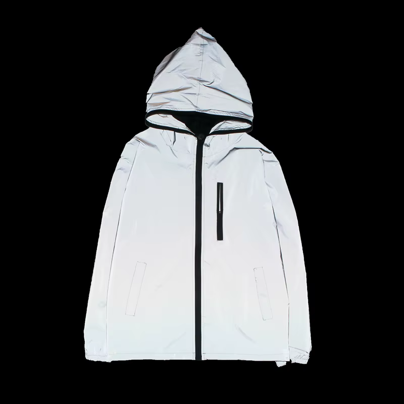 Chaqueta reflectante para hombre - abrigo ligero urbano con capucha - imagen 2