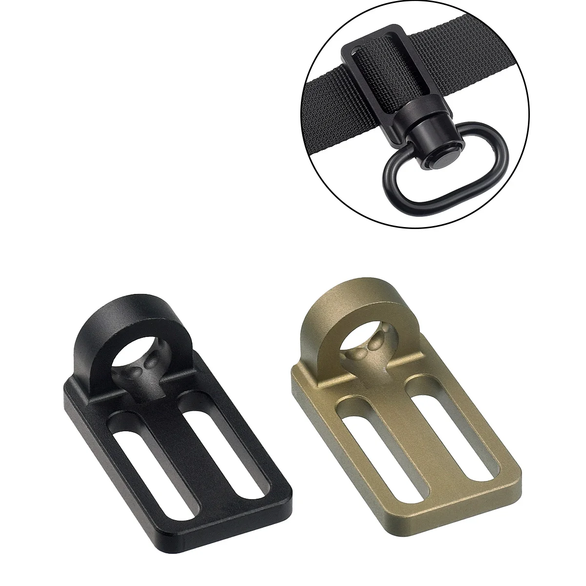 Adaptador de correa táctica 2 a 1 punto compatible con QD - imagen 2