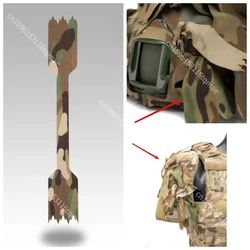 Camuflaje para casco con tiras textiles MOLLE y protector de hombro