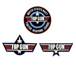 Parche táctico PVC 3D Top Gun luminoso nocturno para mochila