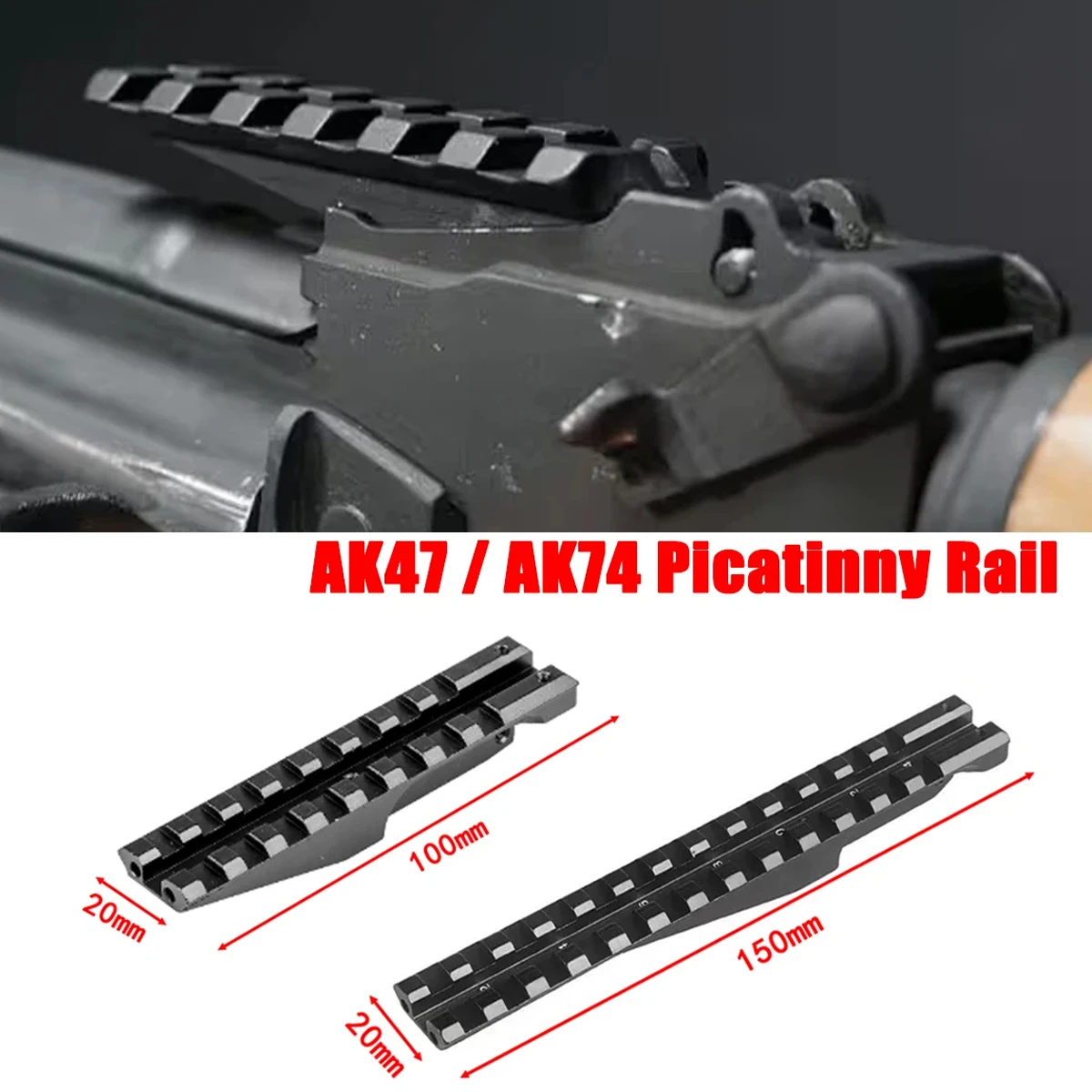 Montaje Picatinny trasero AK47/AK74 para mira táctica - imagen 3