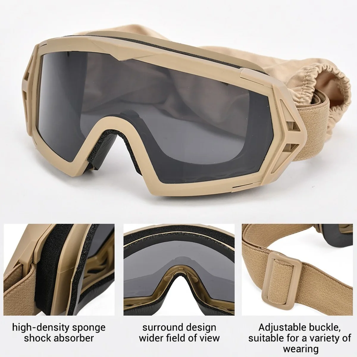Gafas tácticas balísticas antivaho airsoft, paintball y tiro - imagen 5