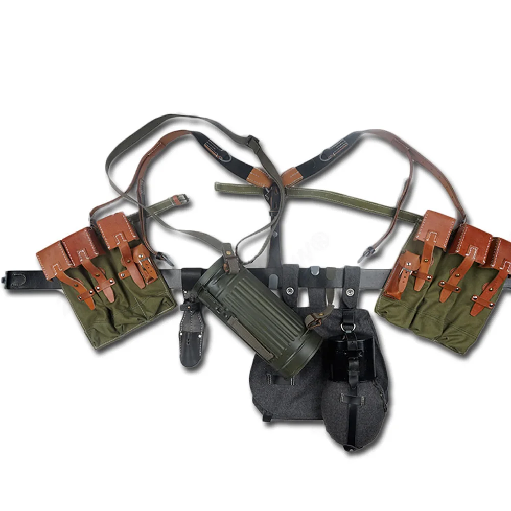 Equipo militar vintage MP44 Segunda Guerra Mundial réplica de campo