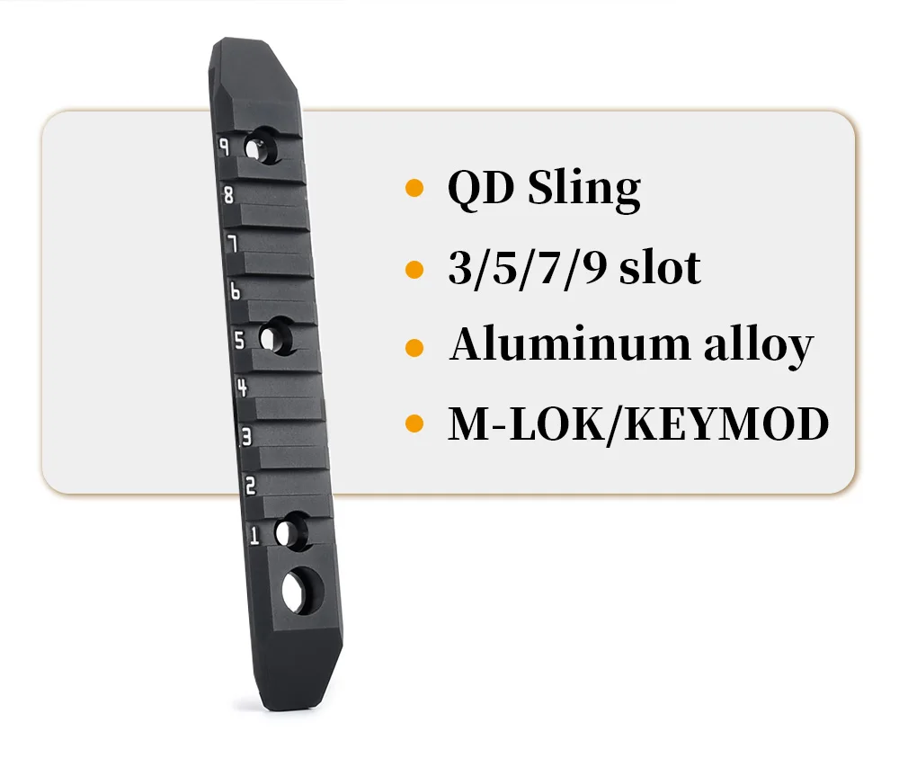 Riel adaptador de 20 mm para accesorios tácticos