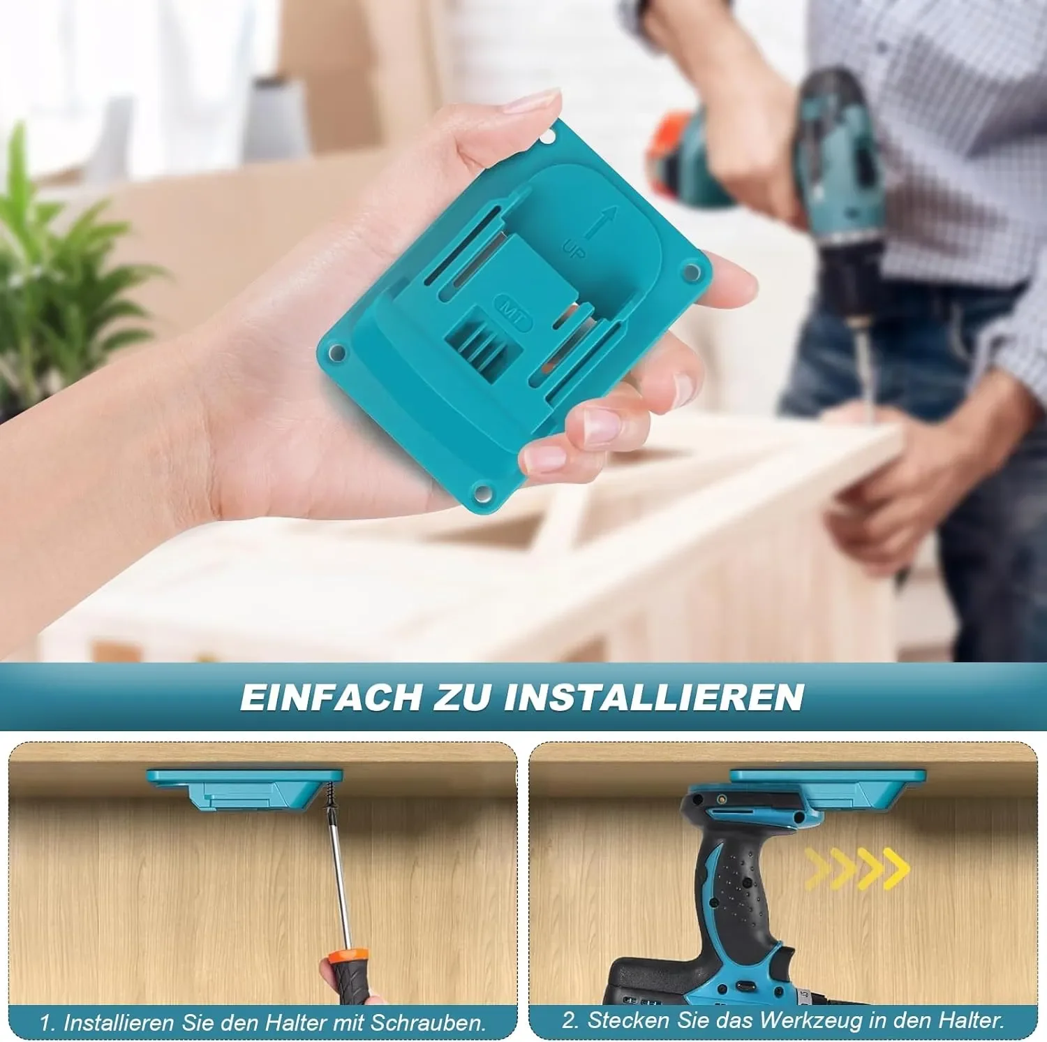 Makita Soporte de pared fijo para herramientas eléctricas 18V - imagen 4