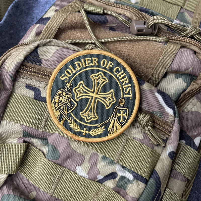 Parche militar bordado con velcro, insignia de moral - imagen 5