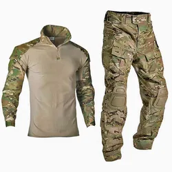 Milit Traje Táctico Camisa Pantalón Camuflaje Airsoft Hombre
