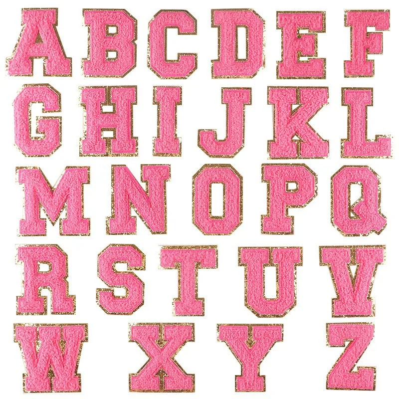 Parche bordado de chenilla para planchar letras alfabeto brillante - imagen 5