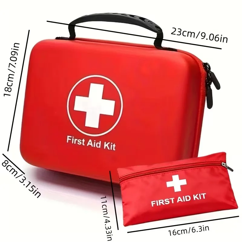 Botiquín de primeros auxilios portátil rojo para emergencias - imagen 5