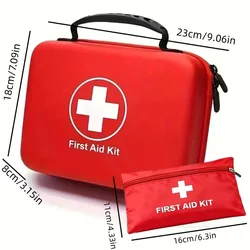 Botiquín de primeros auxilios portátil rojo para emergencias