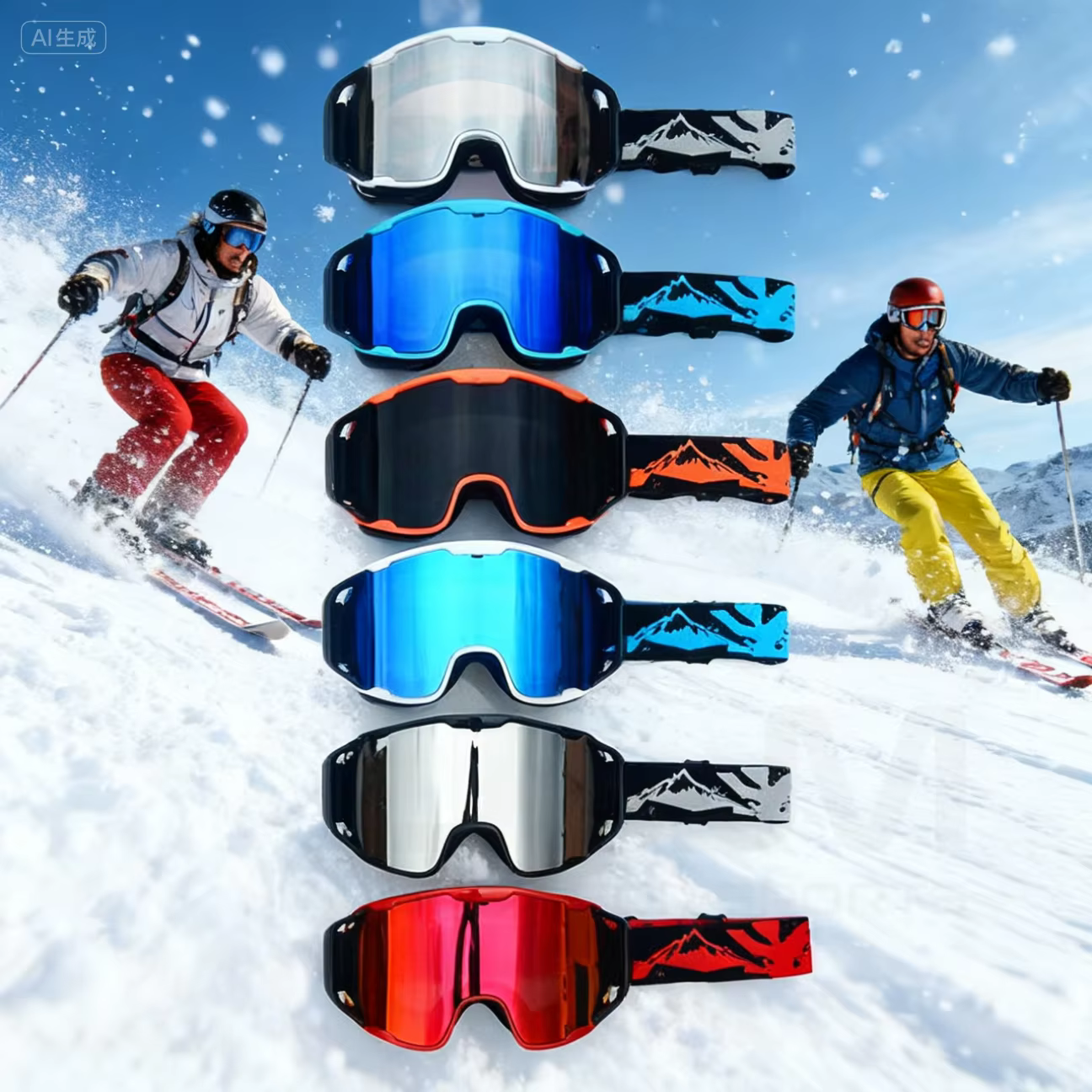 Gafas de esquí antiniebla doble capa UV400 para snowboard y moto nieve - imagen 3