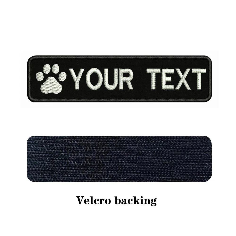 Parche bordado huella perro nombre personalizado – Identificación collar táctico - imagen 5