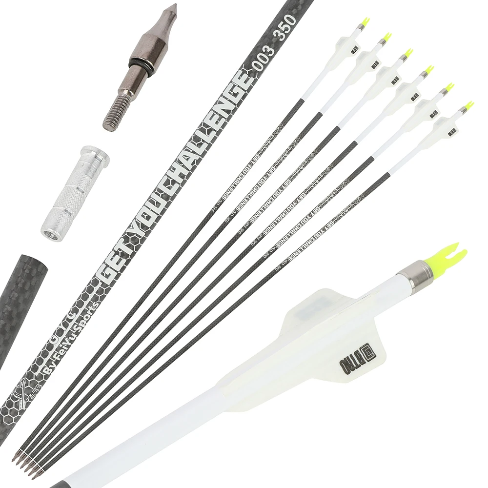 Flechas de carbono para arco recurvo compuesto, tiro preciso
