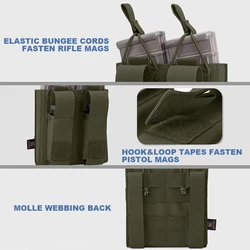 KRYDEX Bolsa porta-cargadores MOLLE doble para 5,56 y pistola