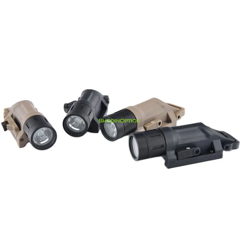 Linterna táctica LED alta luminosidad cuerpo aluminio rail 20mm caza nocturno