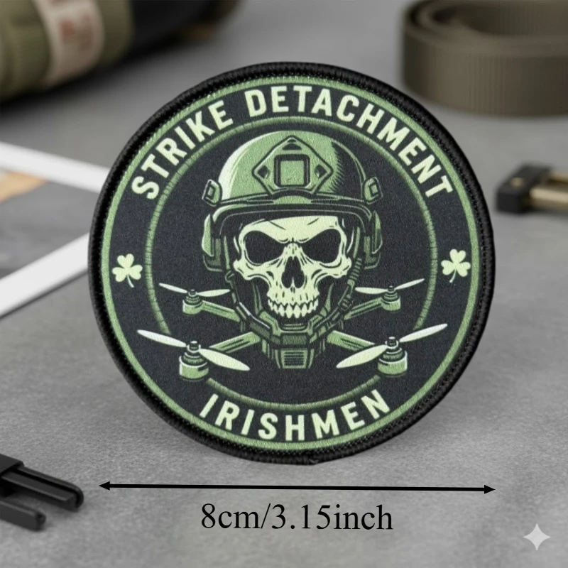 Skull Strike Detachment parche táctico moral con gancho y bucle