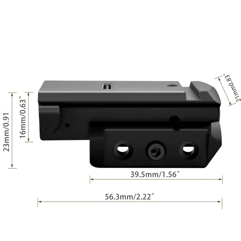 Mira láser recargable táctica verde/rojo/azul para Glock Picatinny - imagen 5