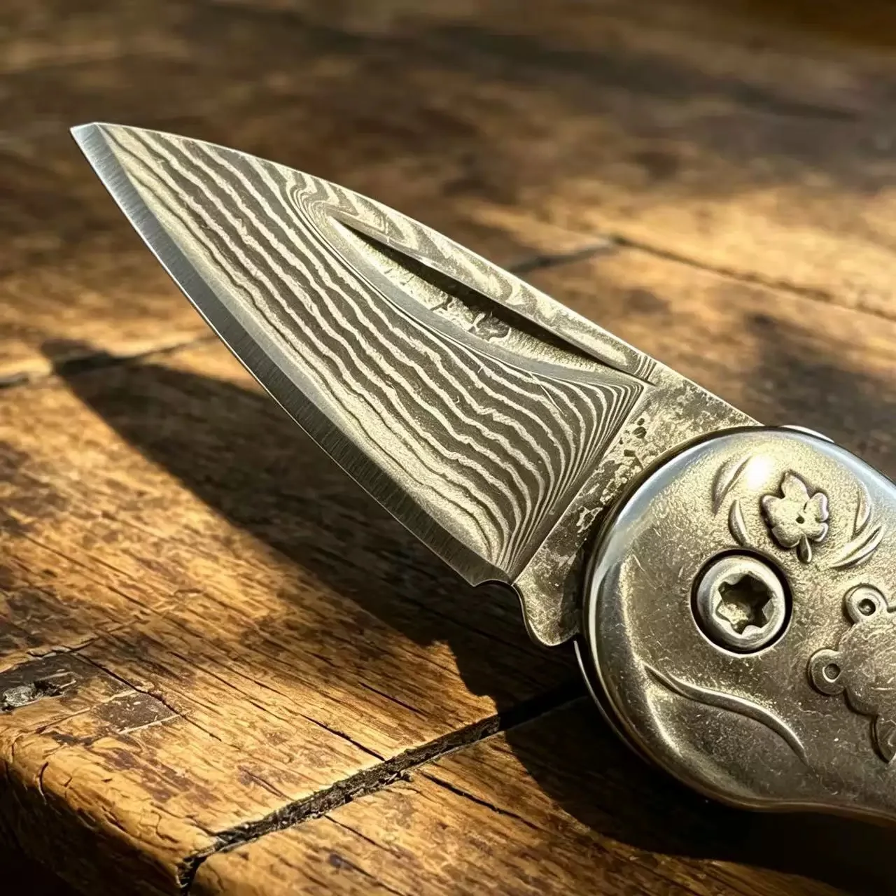 Vista del cuchillo y acabado