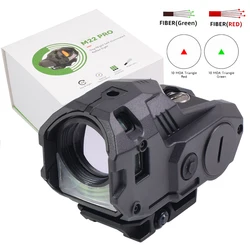 Mira reflex táctica M22 PRO con punto rojo y fibra óptica real