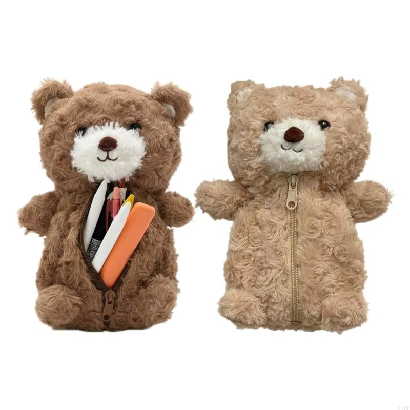 Estuche de felpa con diseño de oso peludo