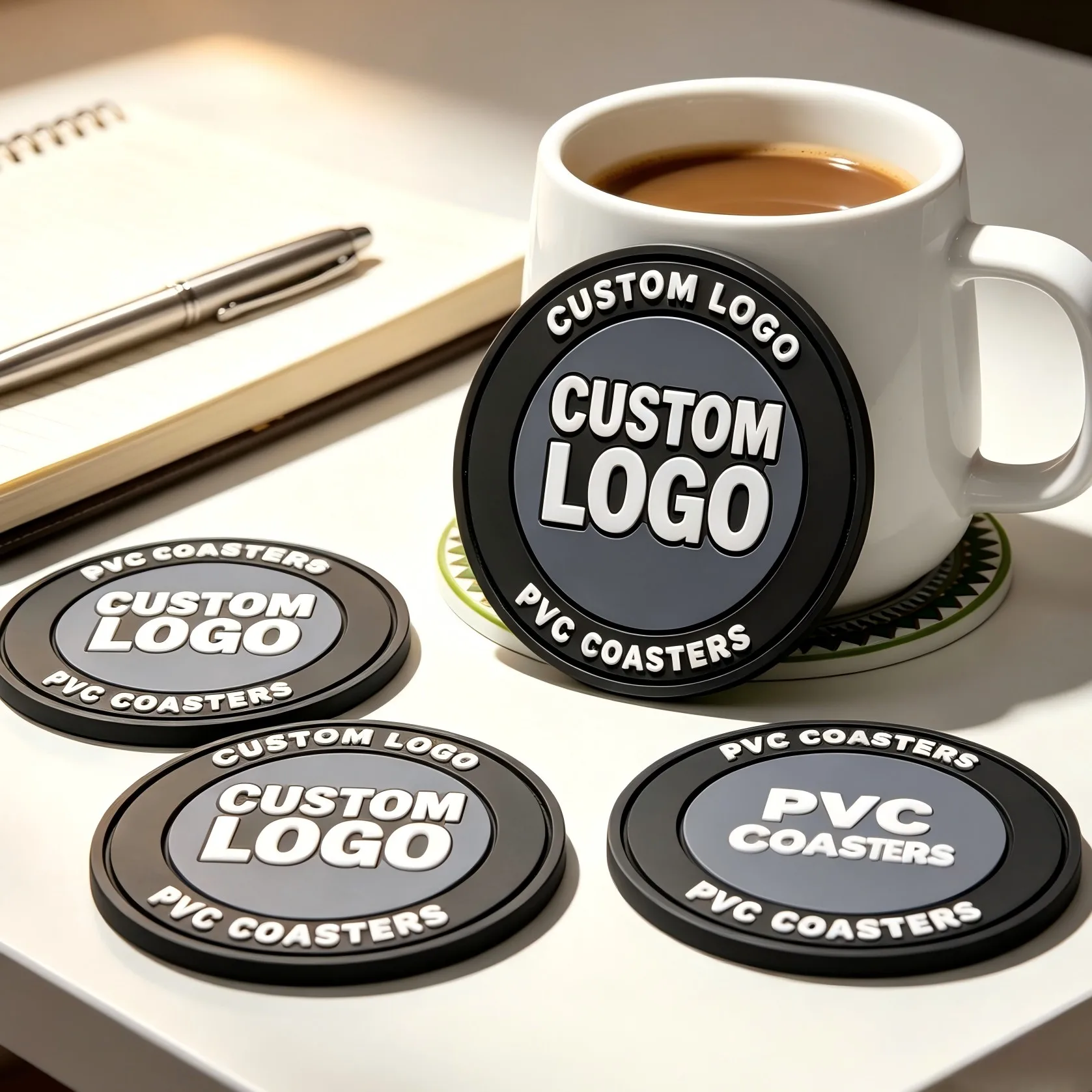 Posavasos personalizados PVC, goma y silicona para cafetería, hotel - imagen 4