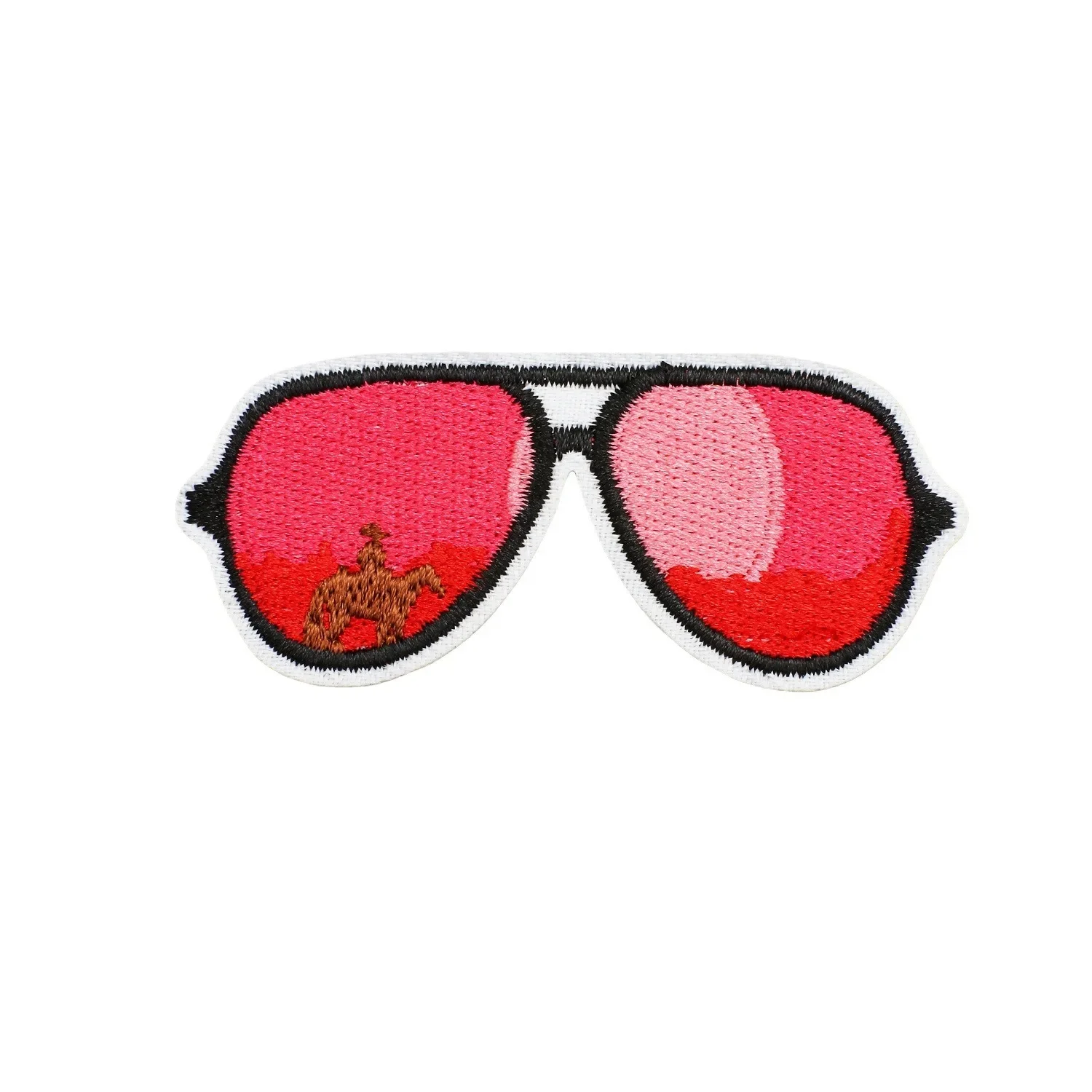Parche bordado denim rosa para vaquero y ropa informal - imagen 3