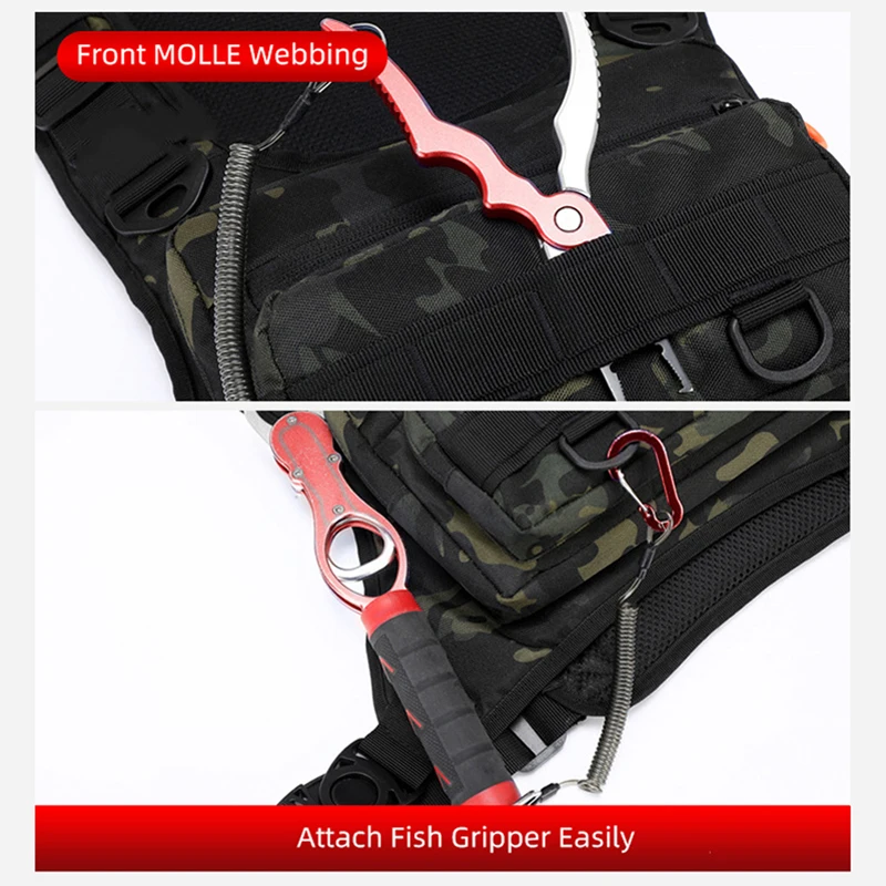 Bolsa táctica de pecho unisex: correr, ciclismo, camping, moto - imagen 2