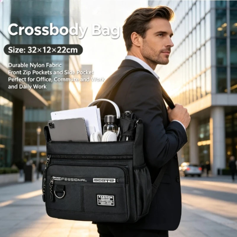 Bolso de hombro táctico para hombre resistente al agua con bolsillos - imagen 5