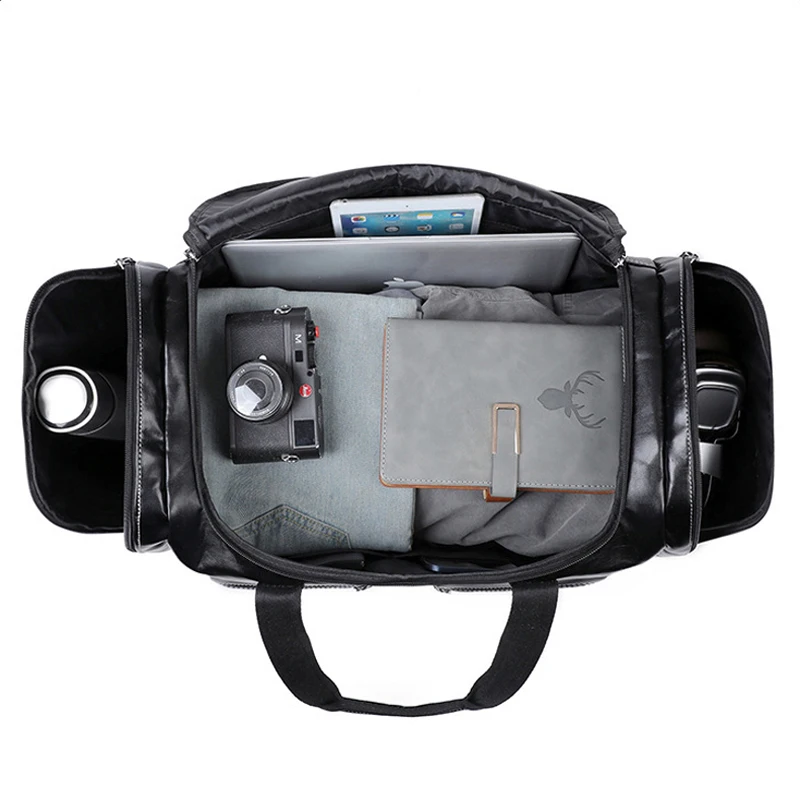 Bolsa de viaje unisex con compartimento para calzado y hombro cruzado - imagen 4