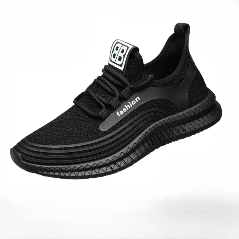 Zapatillas deportivas negras transpirables con amortiguación ligera