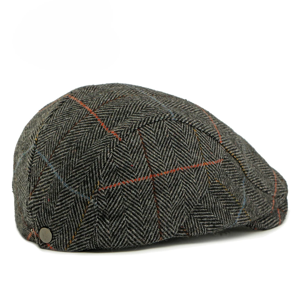 Gorra inglesa de tweed en espiga para hombre y mujer - imagen 3