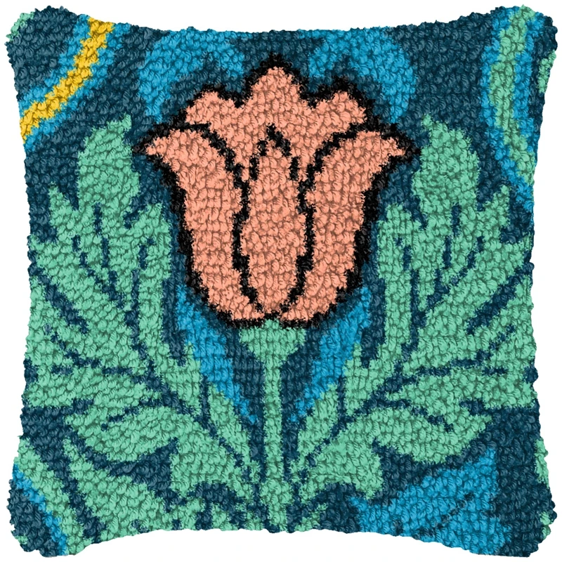 Funda de cojín bordada floral con gancho para sofá y sala de estar - imagen 4