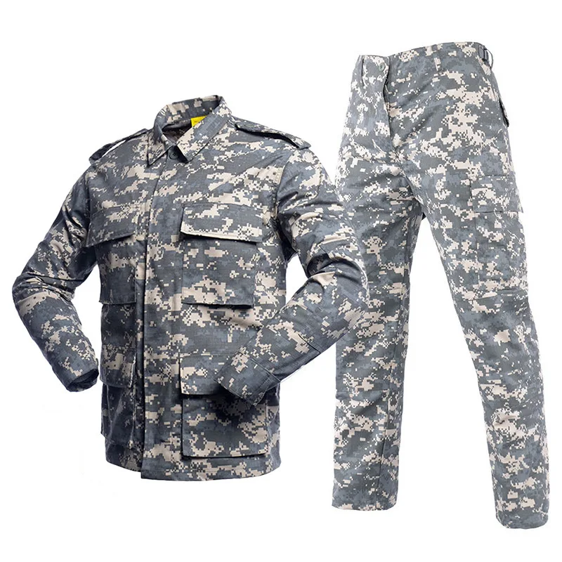 Uniforme BDU de camuflaje tricolor para entrenamiento al aire libre