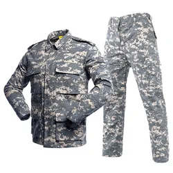 Uniforme BDU de camuflaje tricolor para entrenamiento al aire libre
