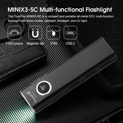 TrustFire MINIX3-SC Linterna UV EDC recargable resistente al agua