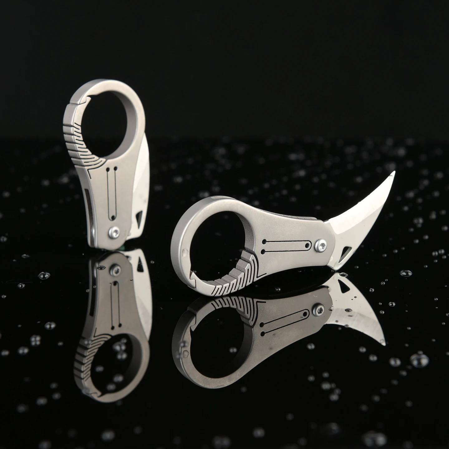 Mini cuchillo EDC de titanio para llavero y abrir paquetes - imagen 4