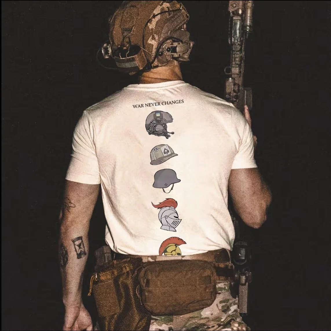 Camiseta de algodón hombre manga corta cuello redondo holgada - imagen 3