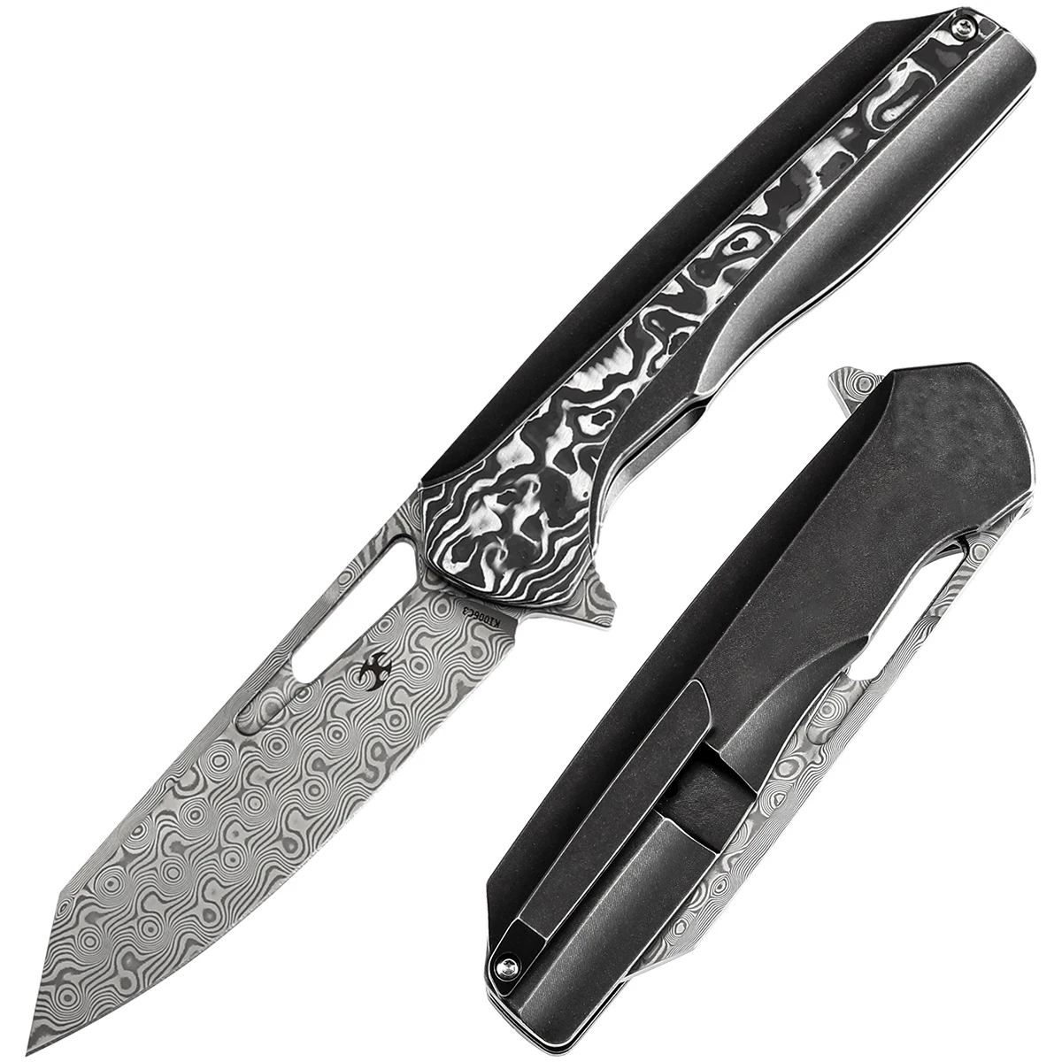 Kansept K1006 Shard – Navaja plegable de senderismo S35VN o Damasco