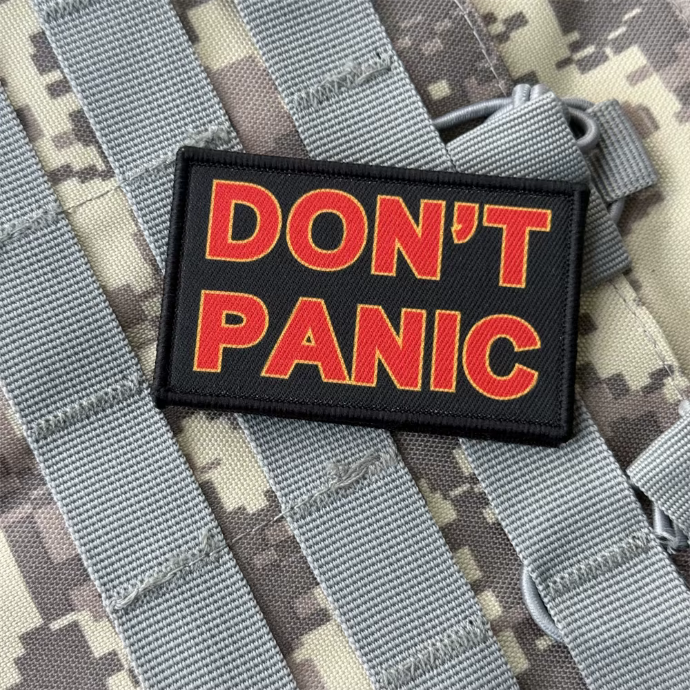 Parche "DON'T PANIC" – Insignia moral táctica MOLLE para ropa ripstop - imagen 5