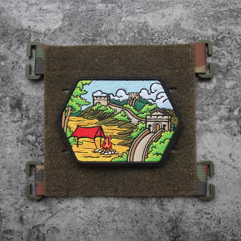 Parche bordado aurora boreal – Brazalete táctico para exteriores - imagen 4