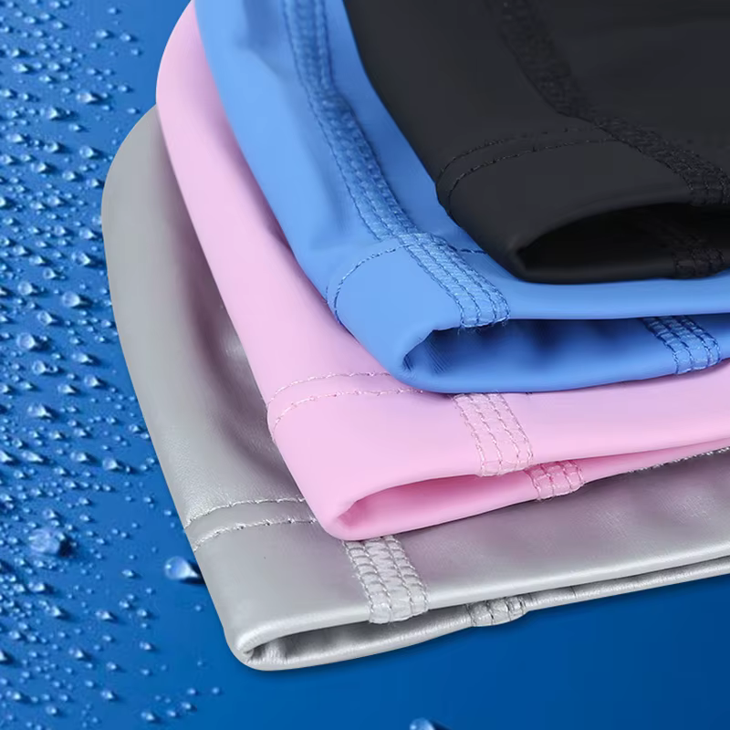 Gorro de baño impermeable PU unisex talla grande para cabello largo - imagen 4