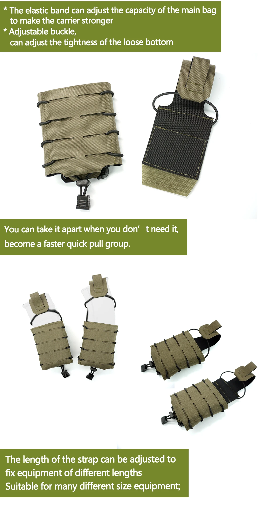 DMGear MOLLE Universal 556/762 Subpack Multifunción Ajustable - imagen 4