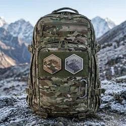 Hexard PC06 Parche bordado reflectante Everest, para mochila y ropa