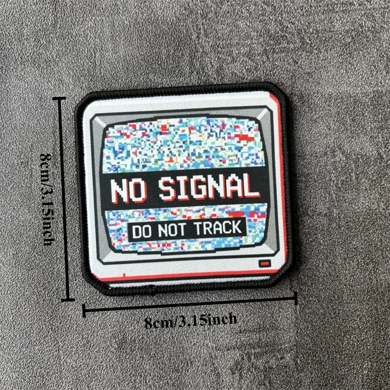 Parche táctico NO SIGNAL con velcro para mochila y ropa militar - imagen 4
