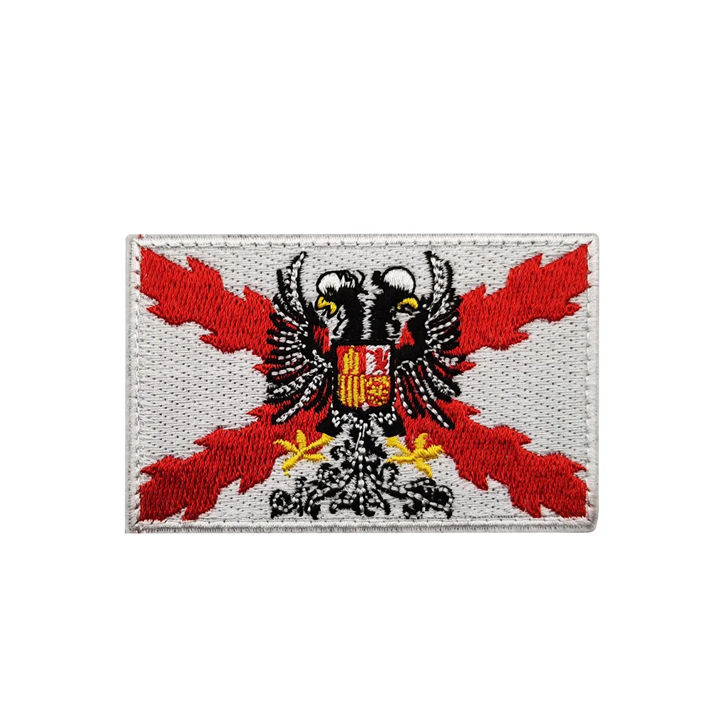 Parche militar cruz española burdeos – Velcro IR reflectante