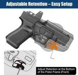 Funda OWB Glock 17/22/31/44 Nivel II liberación índice pala 360° diestra