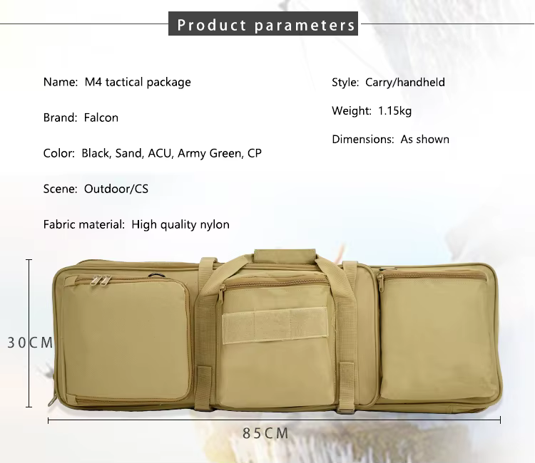 Bolsa táctica en uso para transporte