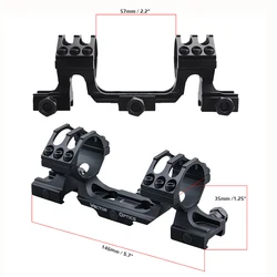 Montaje Picatinny con anillos de 30mm para óptica táctica