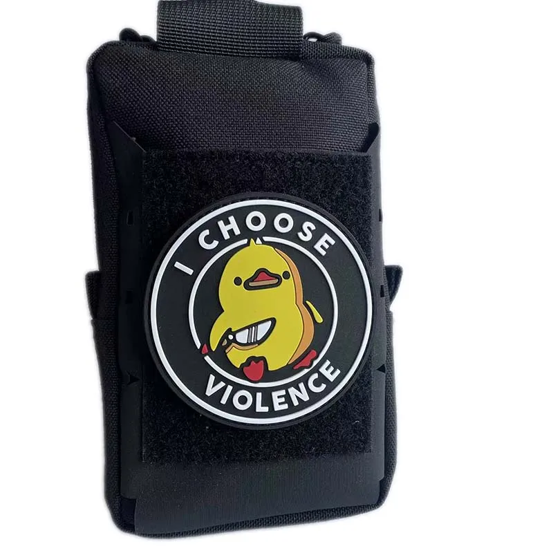 Parche bordado de moral con pato y arma, para equipamiento táctico - imagen 2